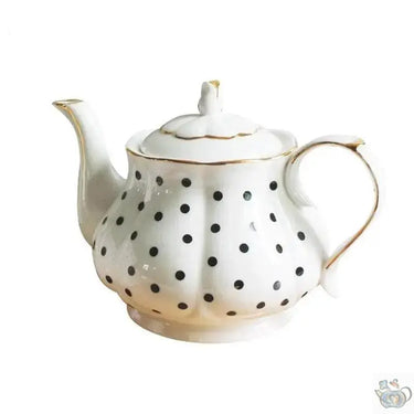 Théière à l'anglaise porcelaine noir et blanc | Théières à la folie